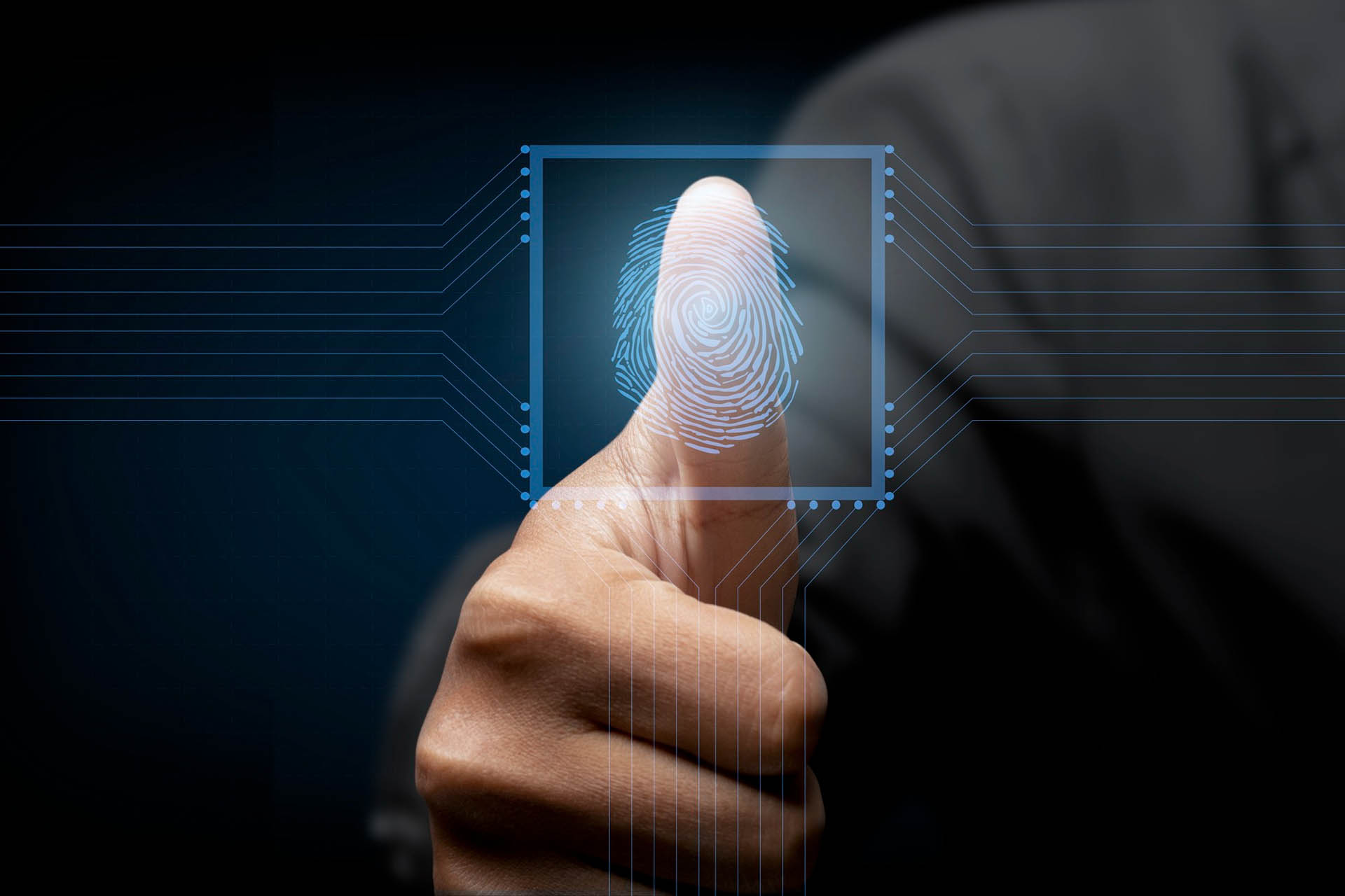 Biometric fingerprint scan for door access control