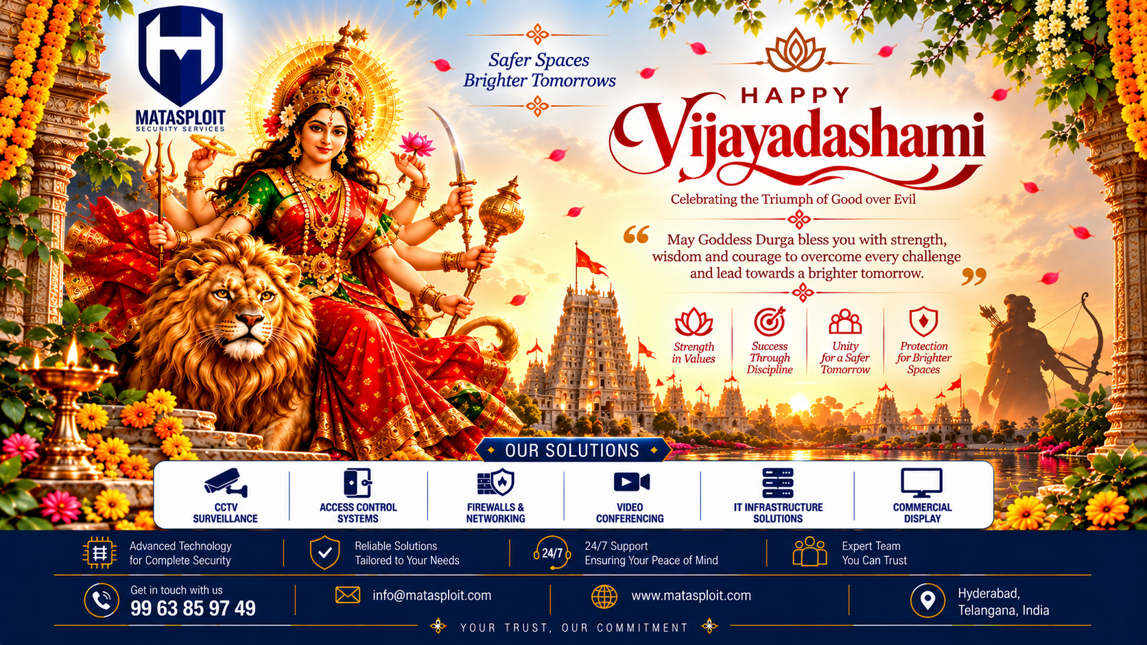 Vijayadashami festival greeting from Matasploit Security Services